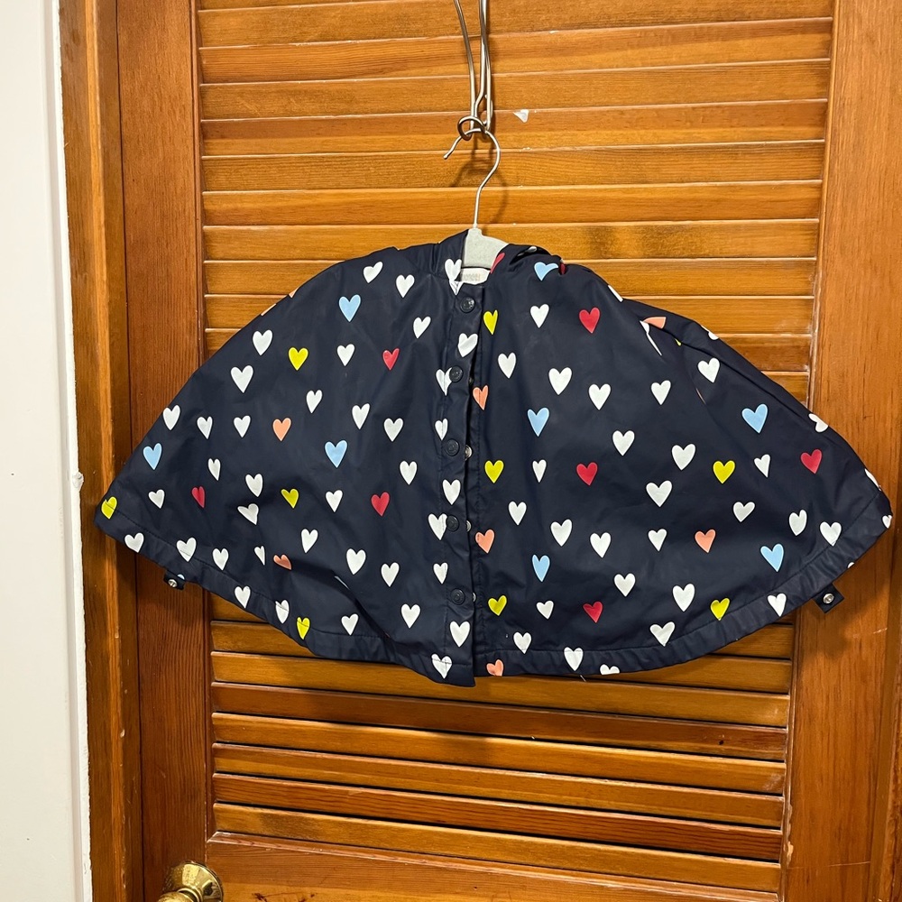 Gymboree Multicolor Heart Rain Cape Jacket